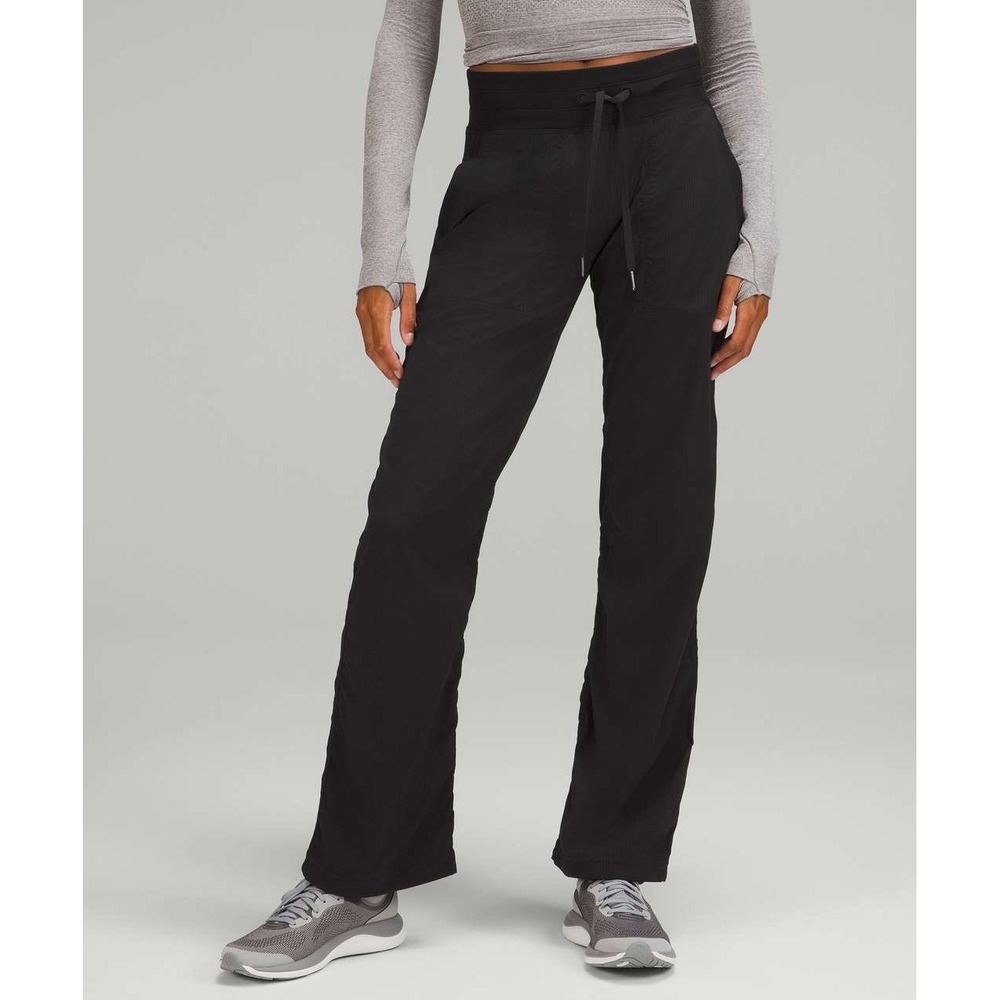 Lululemon Dance Studio Mid-Rise Pant Women Sz 4 Black Regular LW5ENOR